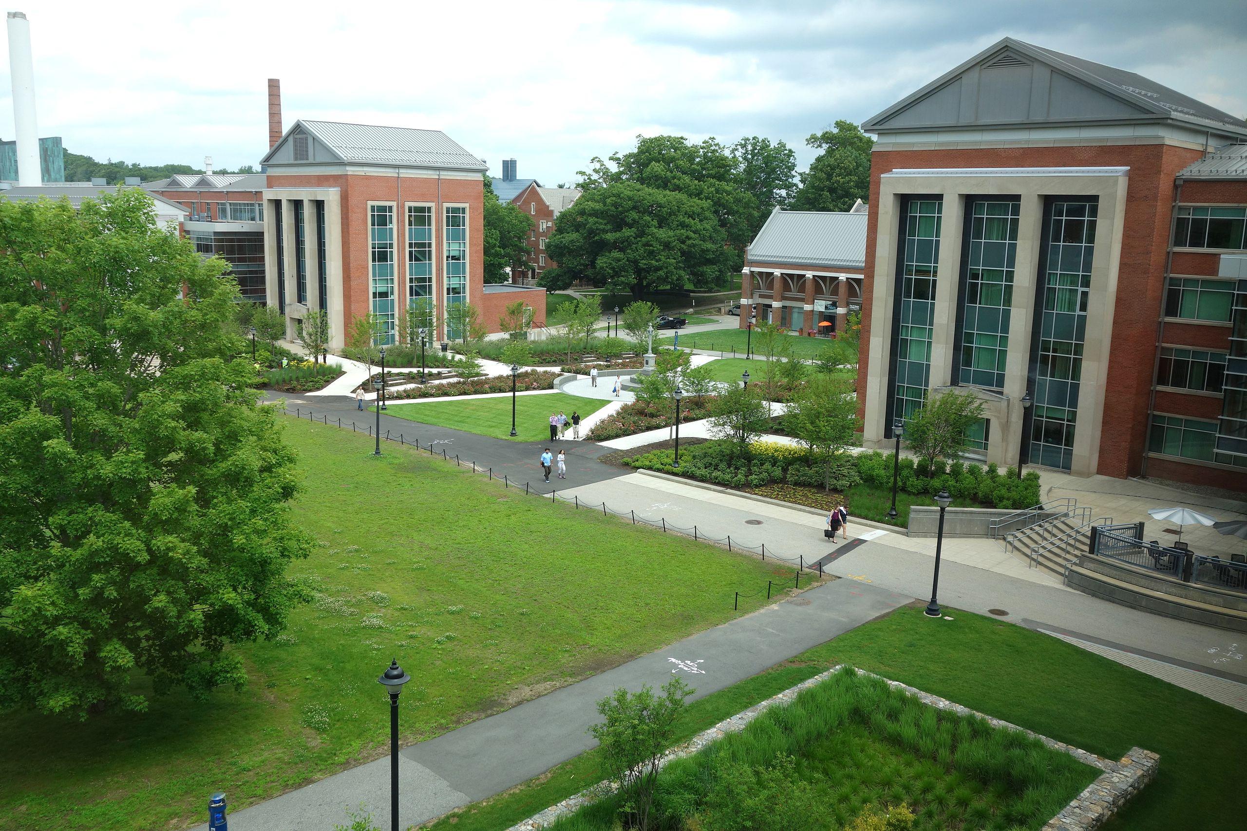 college campus with buildings